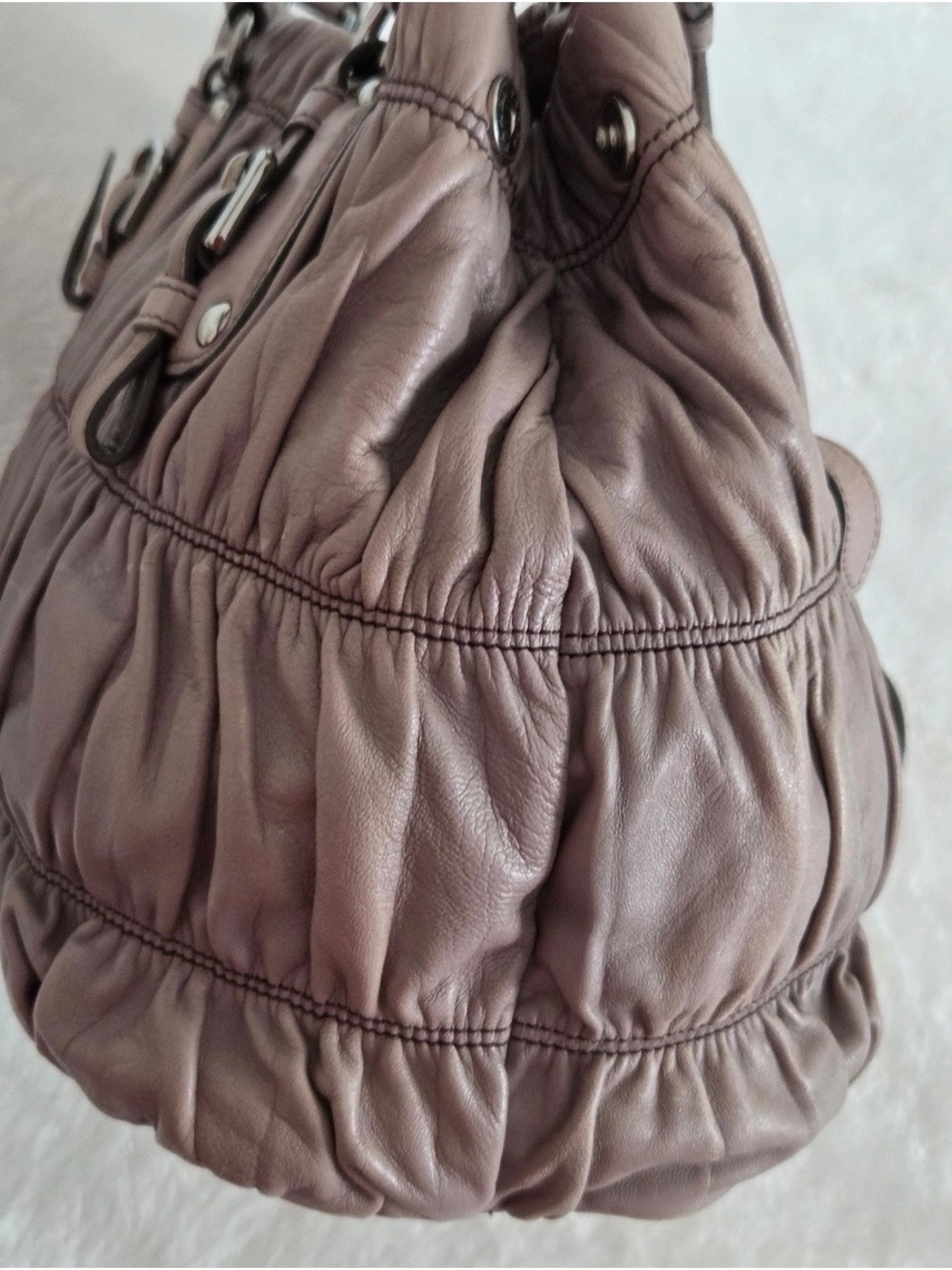 Prada Nappa Gaufre Leather Shoulder Bag - Picture 10 of 12